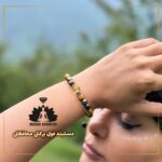 چشم ببر سیترین عقیق سیاه