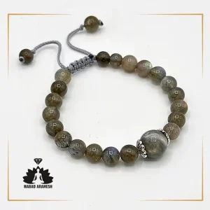 خرید دستبند زنانه تمام لابرادوریت با خرج کار نقره