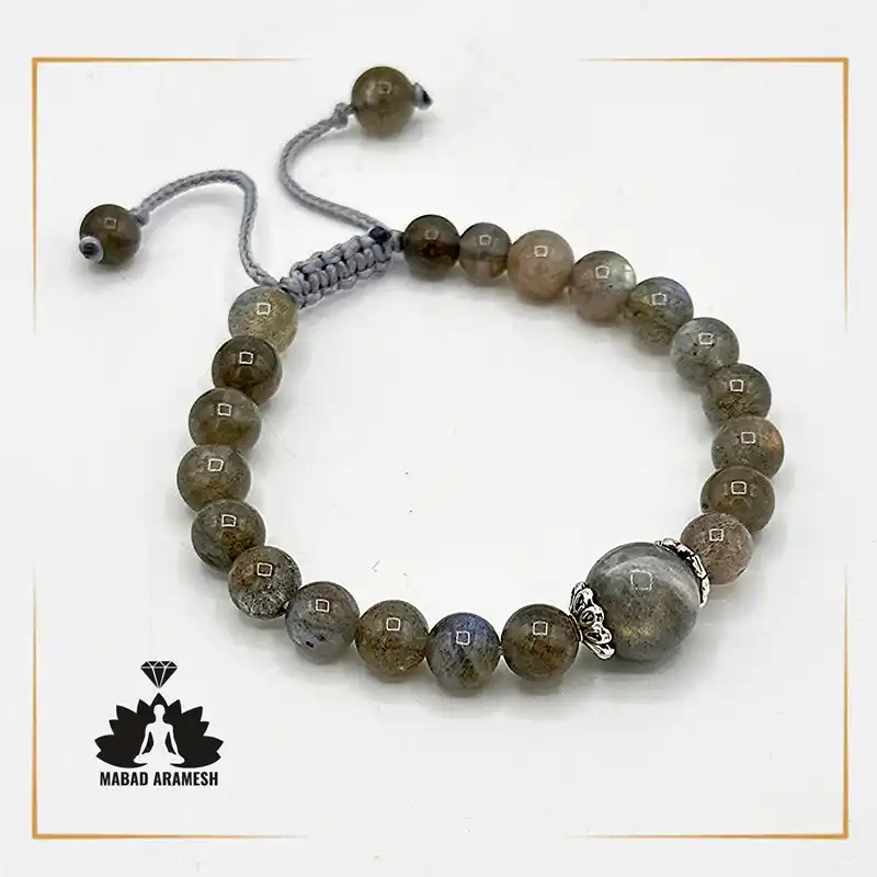 خرید دستبند زنانه تمام لابرادوریت با خرج کار نقره خرید دستبند زنانه تمام لابرادوریت با خرج کار نقره