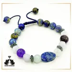 دستبند ترکیبی مردانه لاجورد و حدید