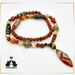 گردنبند با آویز کارنلین