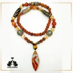 گردنبند با آویز کارنلین