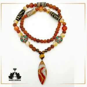 گردنبند با آویز کارنلین